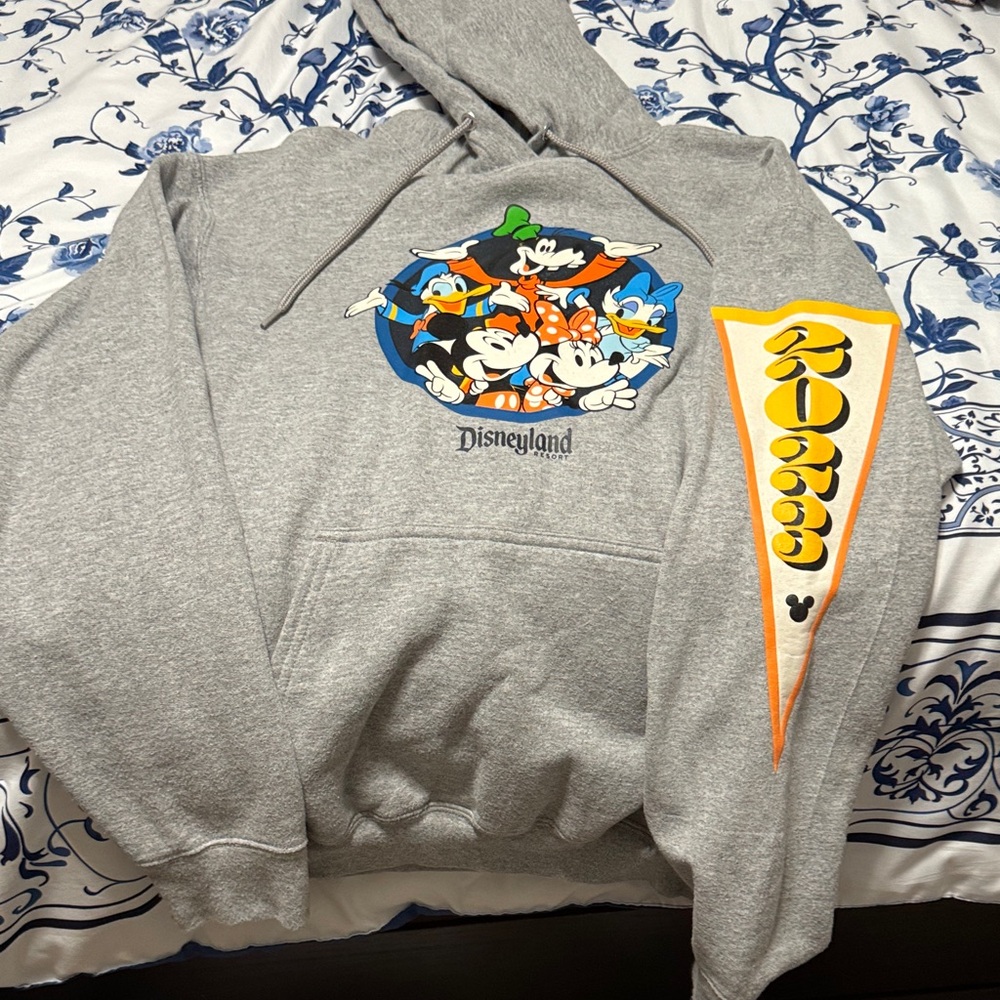 Disney Gray Sweater with Character Graphic- Small